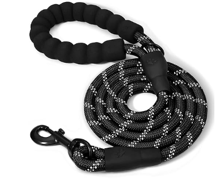 Heavy Duty Dog Leash with Anti Slip Padded Handle Strong Training Rope | Highly Reflective Threads for Small Medium and Large Dogs